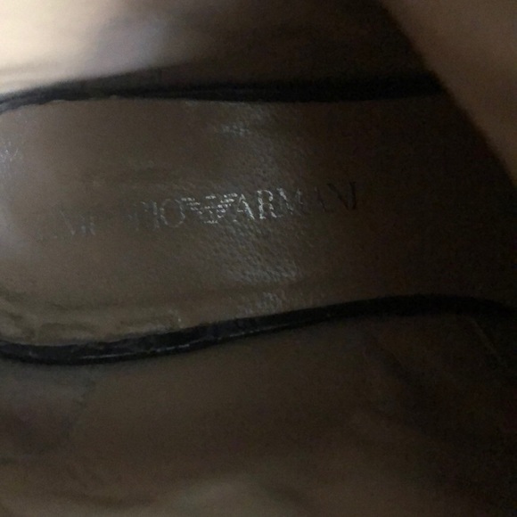 Lace up boots, leather and textile, 1 inch heel - Picture 3 of 3